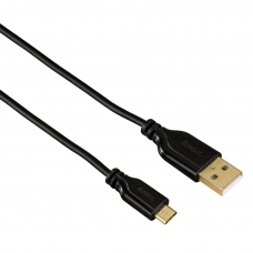 HAMA Flexi-Slim Micro USB gold-p black