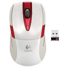 LOGI M525 cordless Mouse USB pearl white